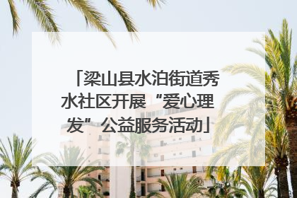 梁山县水泊街道秀水社区开展“爱心理发”公益服务活动