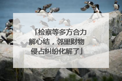 检察等多方合力解心结，邻里财物侵占纠纷化解了