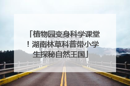 植物园变身科学课堂！湖南林草科普带小学生探秘自然王国