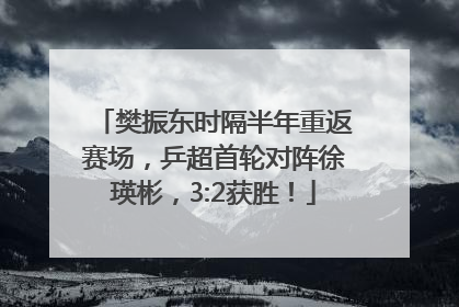 樊振东时隔半年重返赛场，乒超首轮对阵徐瑛彬，3:2获胜！