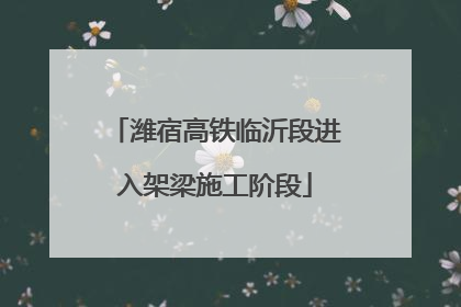 潍宿高铁临沂段进入架梁施工阶段