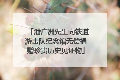 潘广洲先生向铁道游击队纪念馆无偿捐赠珍贵历史见证物