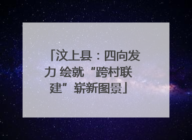 汶上县：四向发力 绘就“跨村联建”崭新图景