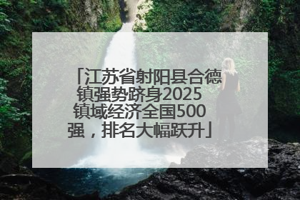 江苏省射阳县合德镇强势跻身2025镇域经济全国500强，排名大幅跃升
