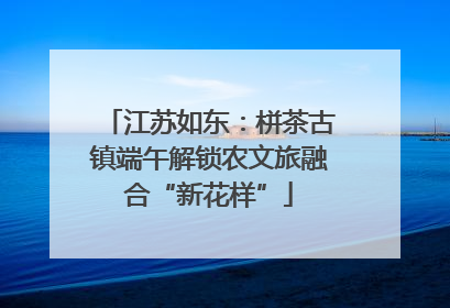 江苏如东：栟茶古镇端午解锁农文旅融合“新花样”