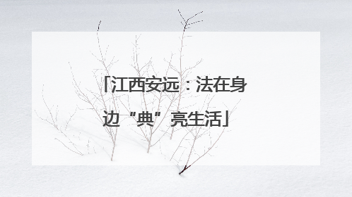 江西安远：法在身边“典”亮生活