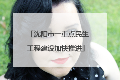 沈阳市一重点民生工程建设加快推进