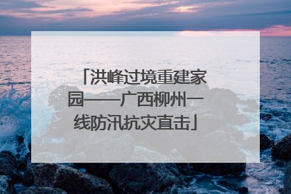 洪峰过境重建家园——广西柳州一线防汛抗灾直击