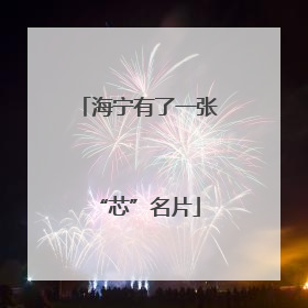 海宁有了一张“芯”名片