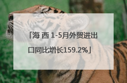 海 西 1-5月外贸进出口同比增长159.2%
