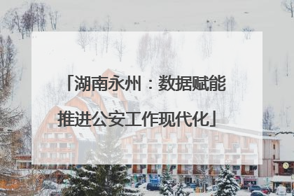 湖南永州：数据赋能推进公安工作现代化
