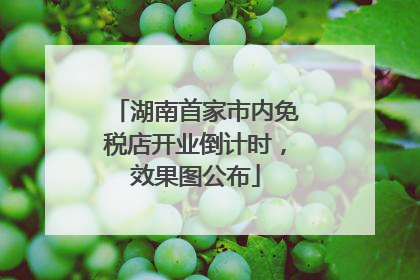 湖南首家市内免税店开业倒计时，效果图公布
