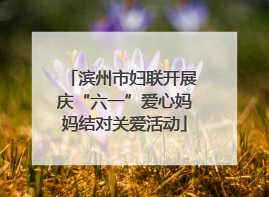滨州市妇联开展庆“六一”爱心妈妈结对关爱活动