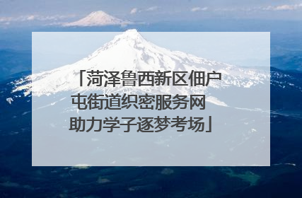 菏泽鲁西新区佃户屯街道织密服务网 助力学子逐梦考场