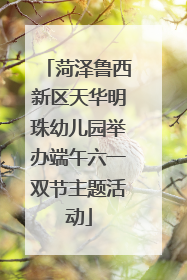 菏泽鲁西新区天华明珠幼儿园举办端午六一双节主题活动