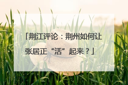 荆江评论：荆州如何让张居正“活”起来？