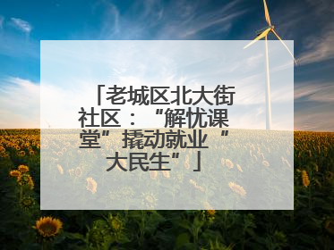 老城区北大街社区：“解忧课堂”撬动就业“大民生”