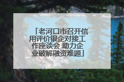 老河口市召开信用评价银企对接工作座谈会 助力企业破解融资难题