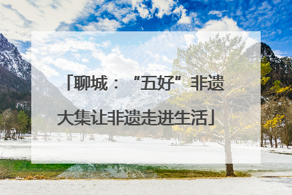 聊城：“五好”非遗大集让非遗走进生活