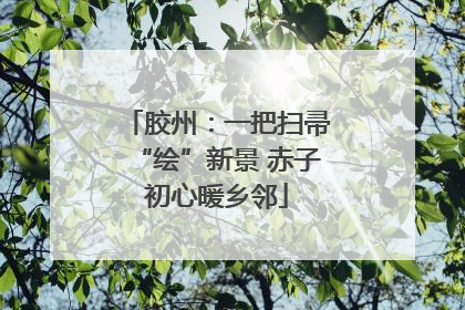 胶州：一把扫帚“绘”新景 赤子初心暖乡邻