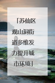 苏仙区观山洞街道多维发力提升城市环境