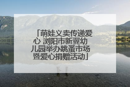 萌娃义卖传递爱心 浏阳市新翼幼儿园举办跳蚤市场暨爱心捐赠活动