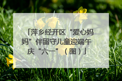 萍乡经开区“爱心妈妈”伴留守儿童迎端午庆“六一”（图）