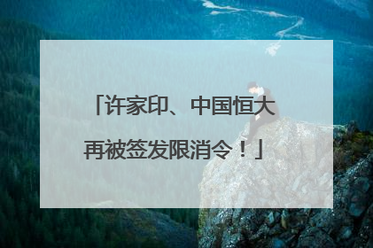 许家印、中国恒大再被签发限消令！