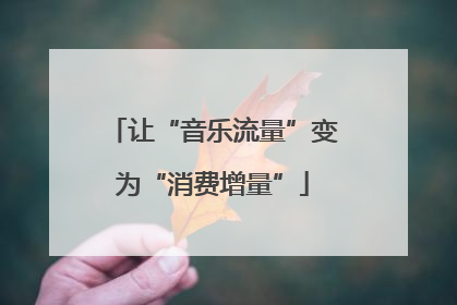 让“音乐流量”变为“消费增量”