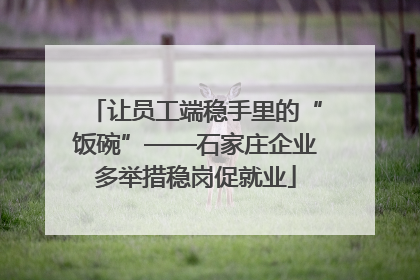 让员工端稳手里的“饭碗”——石家庄企业多举措稳岗促就业