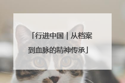 行进中国｜从档案到血脉的精神传承