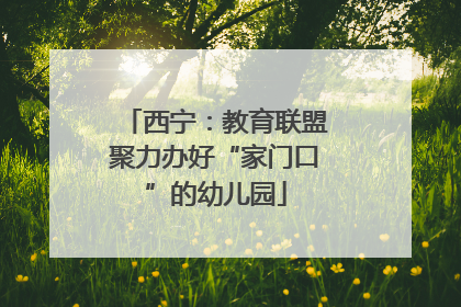 西宁：教育联盟聚力办好“家门口”的幼儿园
