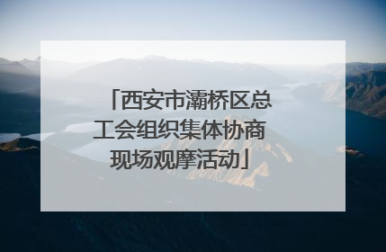 西安市灞桥区总工会组织集体协商现场观摩活动