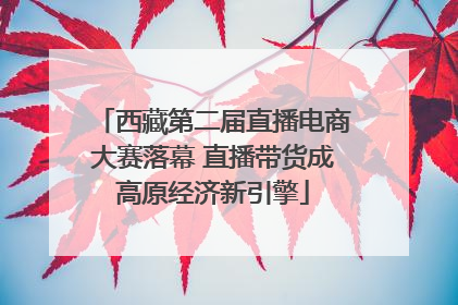 西藏第二届直播电商大赛落幕 直播带货成高原经济新引擎
