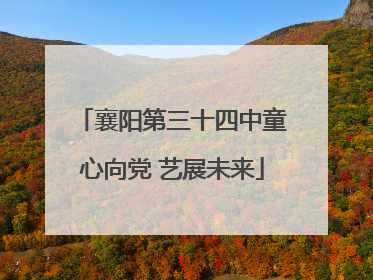 襄阳第三十四中童心向党 艺展未来