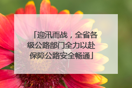 迎汛而战，全省各级公路部门全力以赴保障公路安全畅通