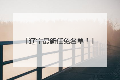 辽宁最新任免名单！