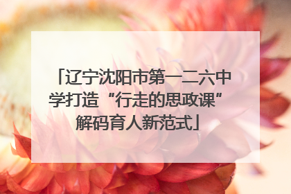 辽宁沈阳市第一二六中学打造“行走的思政课” 解码育人新范式