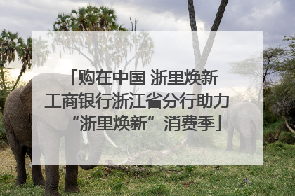 购在中国 浙里焕新 工商银行浙江省分行助力“浙里焕新”消费季