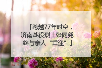 跨越77年时空，济南战役烈士张同尧终与亲人“重逢”
