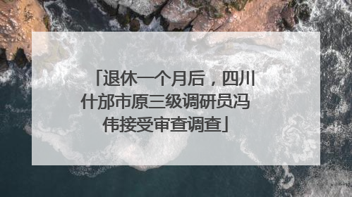 退休一个月后，四川什邡市原三级调研员冯伟接受审查调查