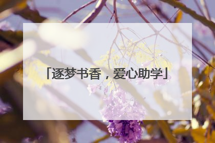 逐梦书香，爱心助学