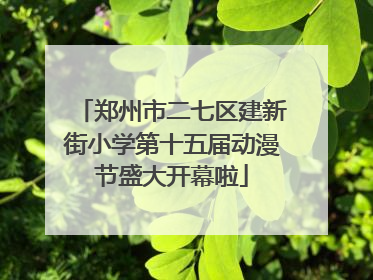 郑州市二七区建新街小学第十五届动漫节盛大开幕啦
