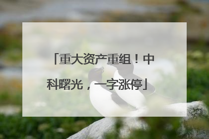 重大资产重组！中科曙光，一字涨停
