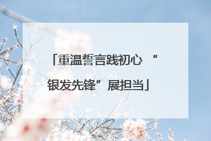 重温誓言践初心 “银发先锋”展担当
