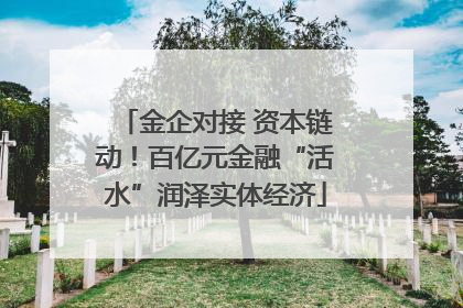 金企对接 资本链动！百亿元金融“活水”润泽实体经济