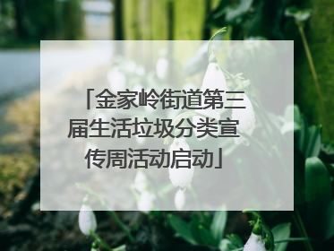 金家岭街道第三届生活垃圾分类宣传周活动启动