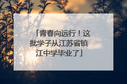 青春向远行！这批学子从江苏省镇江中学毕业了