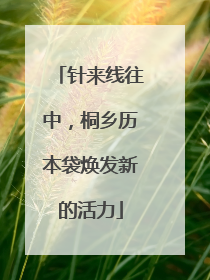 针来线往中，桐乡历本袋焕发新的活力