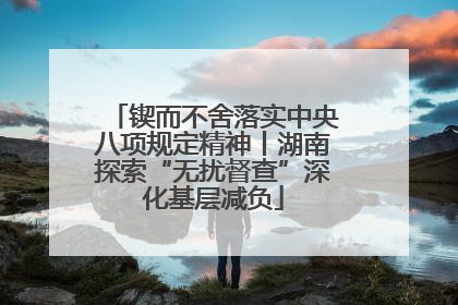 锲而不舍落实中央八项规定精神丨湖南探索“无扰督查”深化基层减负